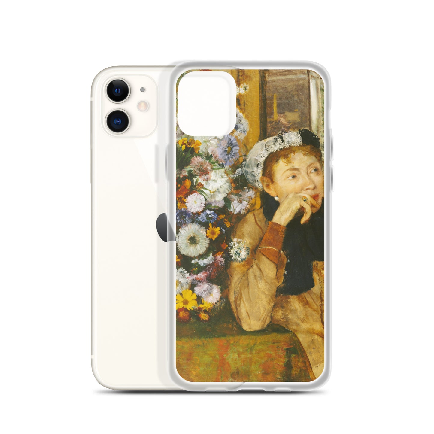 A Woman Seated beside a Vase of Flowers Clear Case for iPhone®