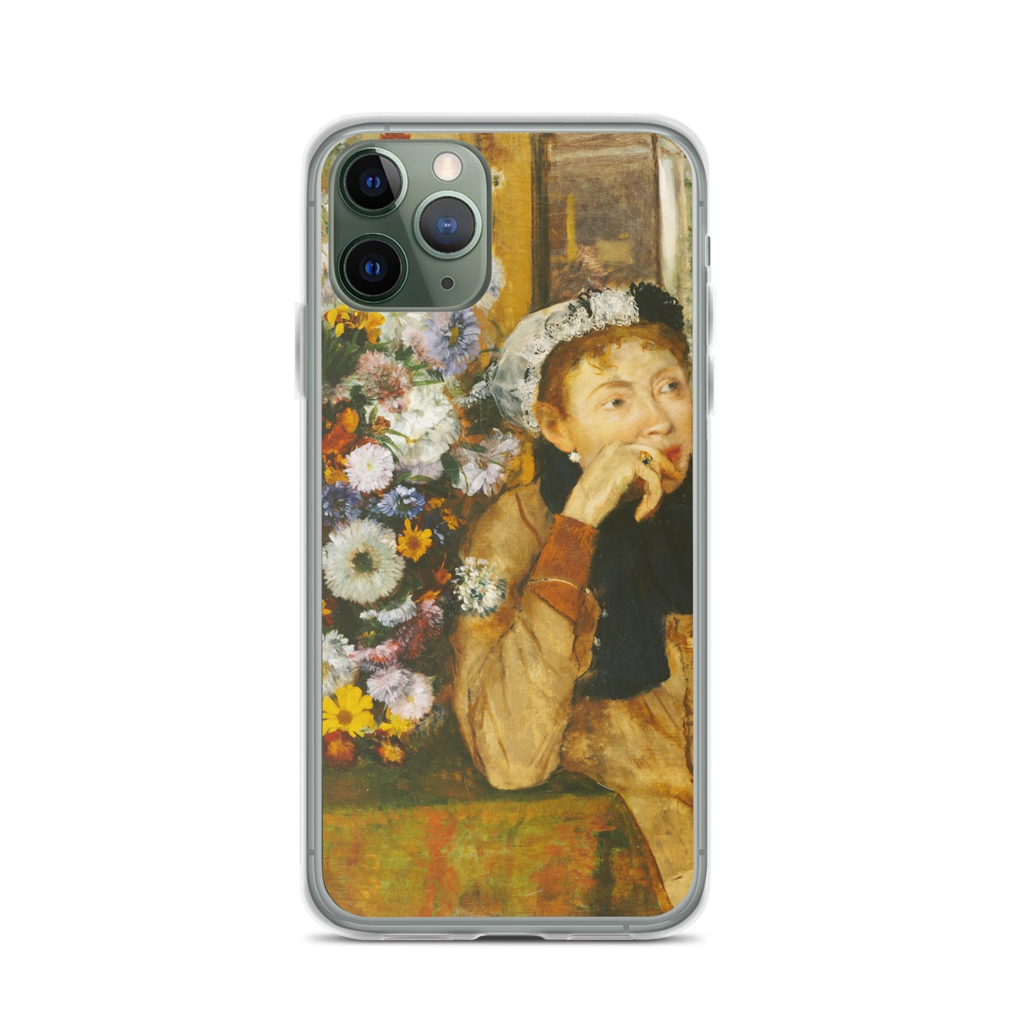 A Woman Seated beside a Vase of Flowers Clear Case for iPhone®