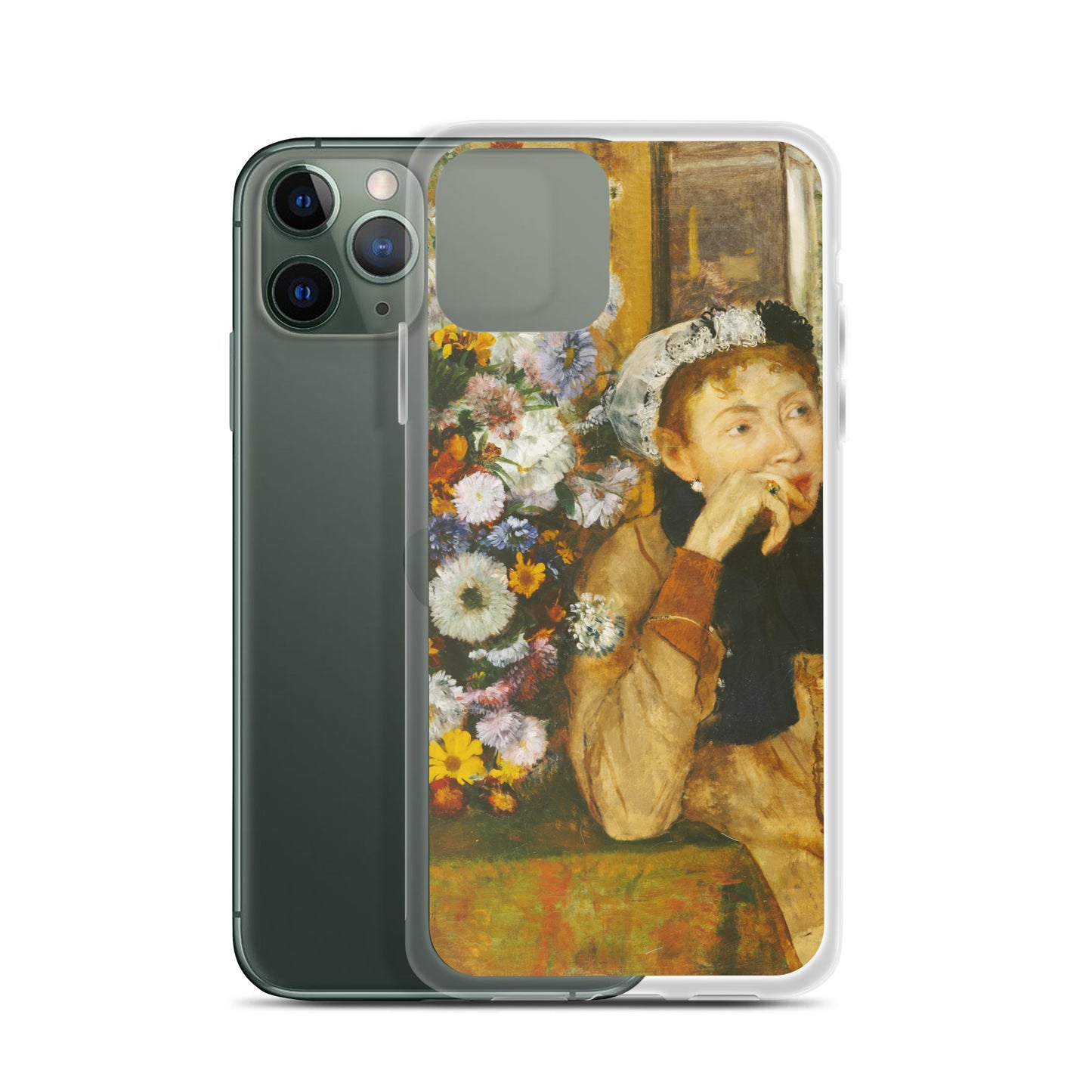A Woman Seated beside a Vase of Flowers Clear Case for iPhone®