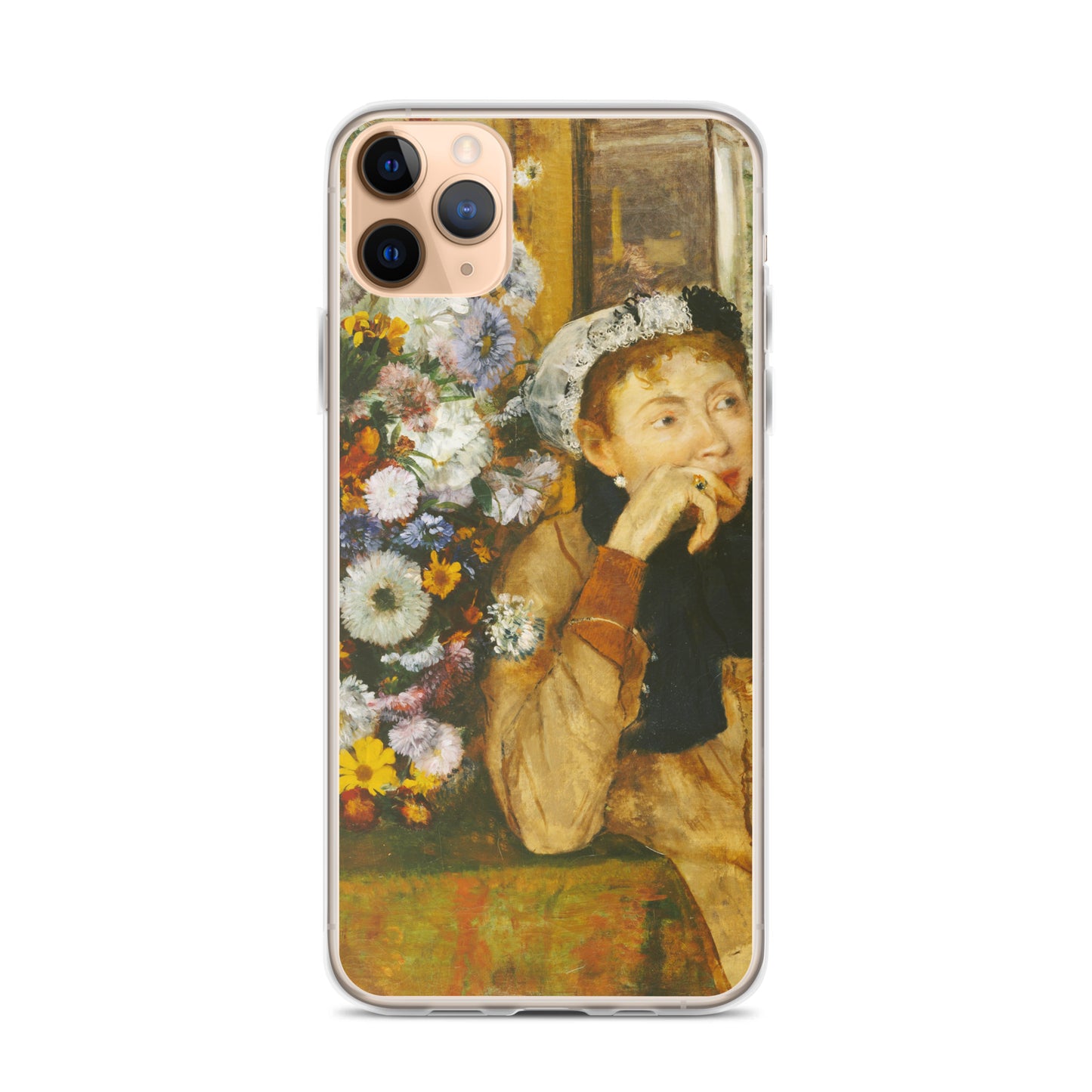 A Woman Seated beside a Vase of Flowers Clear Case for iPhone®