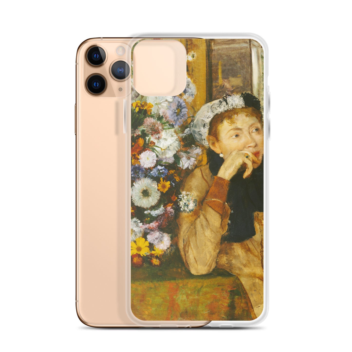A Woman Seated beside a Vase of Flowers Clear Case for iPhone®