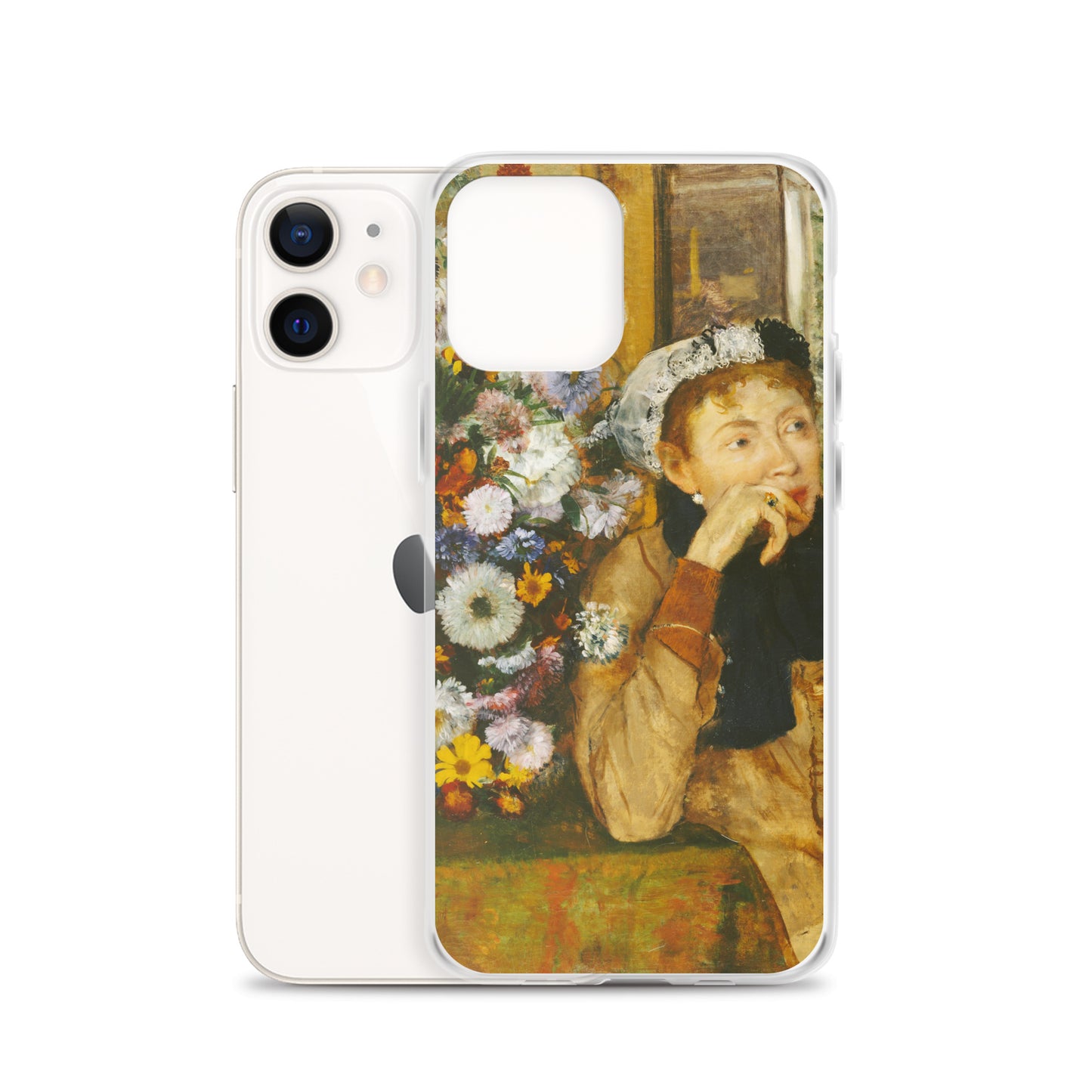 A Woman Seated beside a Vase of Flowers Clear Case for iPhone®