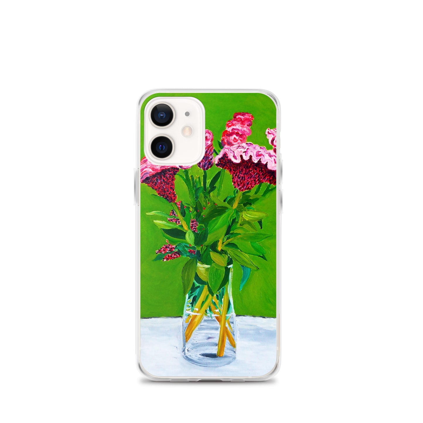 Bouquet of Red Celosia Flowers Clear Case for iPhone®