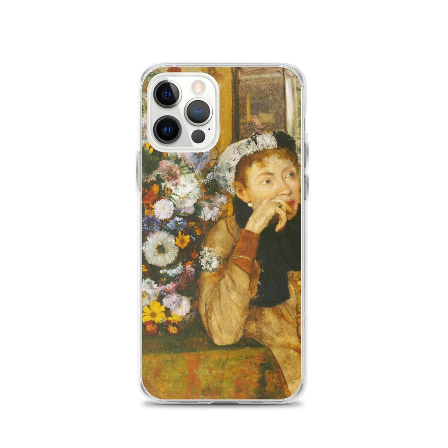 A Woman Seated beside a Vase of Flowers Clear Case for iPhone®
