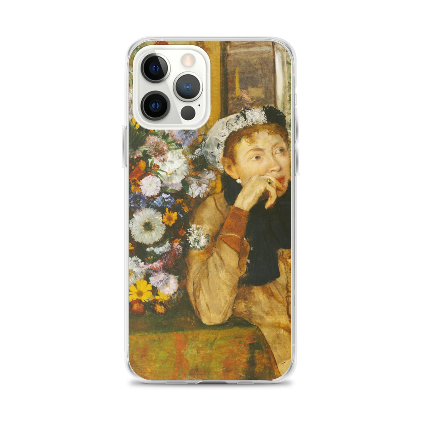 A Woman Seated beside a Vase of Flowers Clear Case for iPhone®