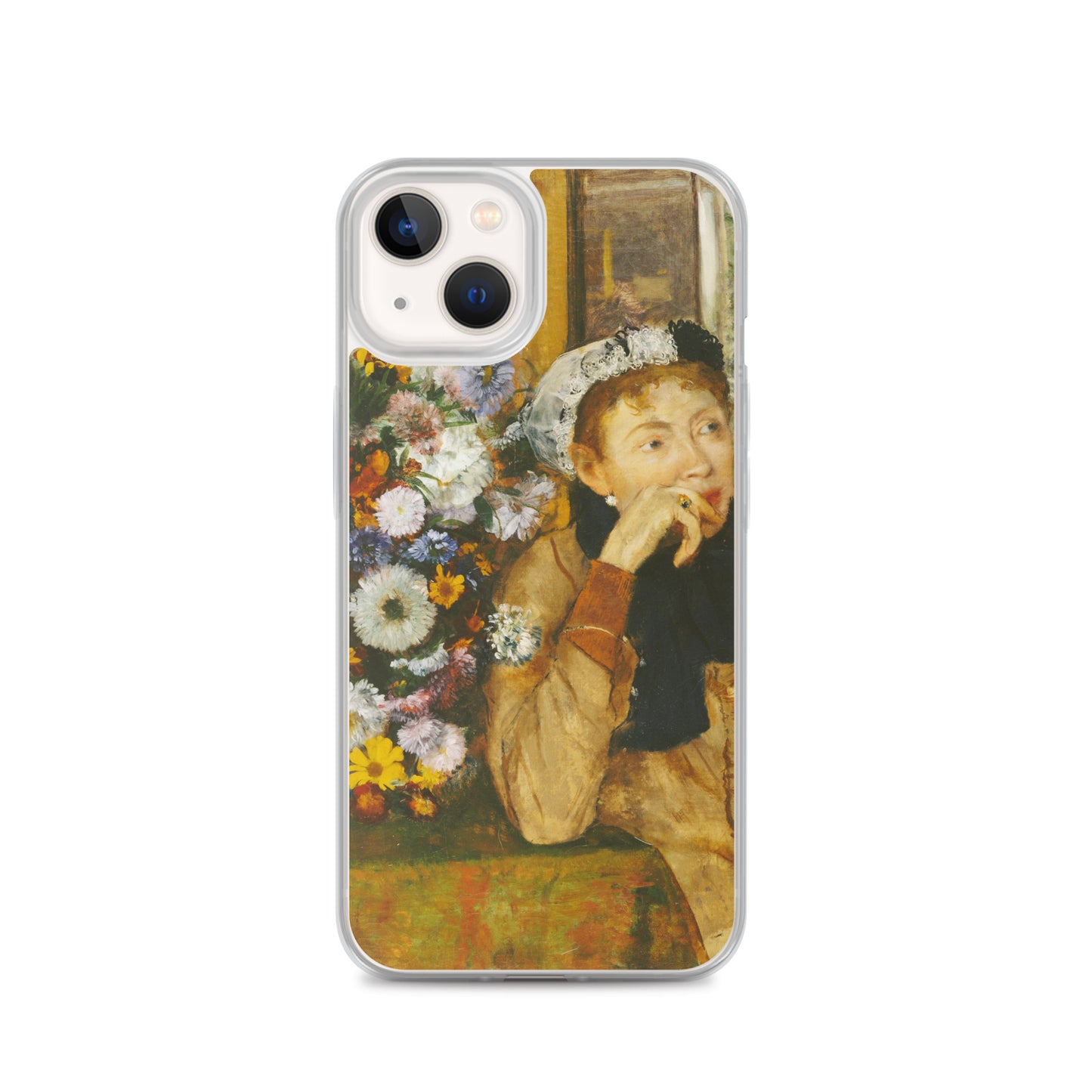 A Woman Seated beside a Vase of Flowers Clear Case for iPhone®