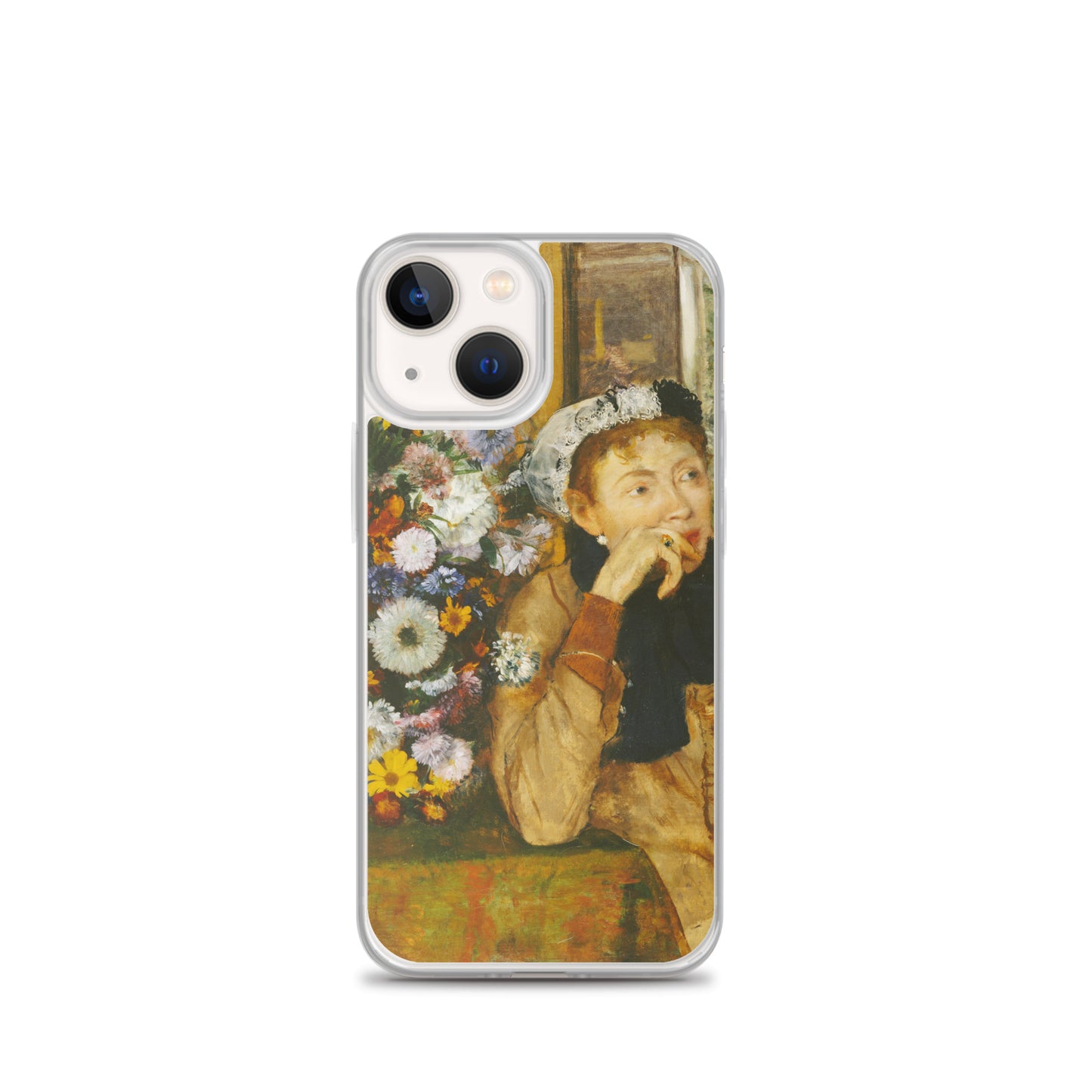 A Woman Seated beside a Vase of Flowers Clear Case for iPhone®