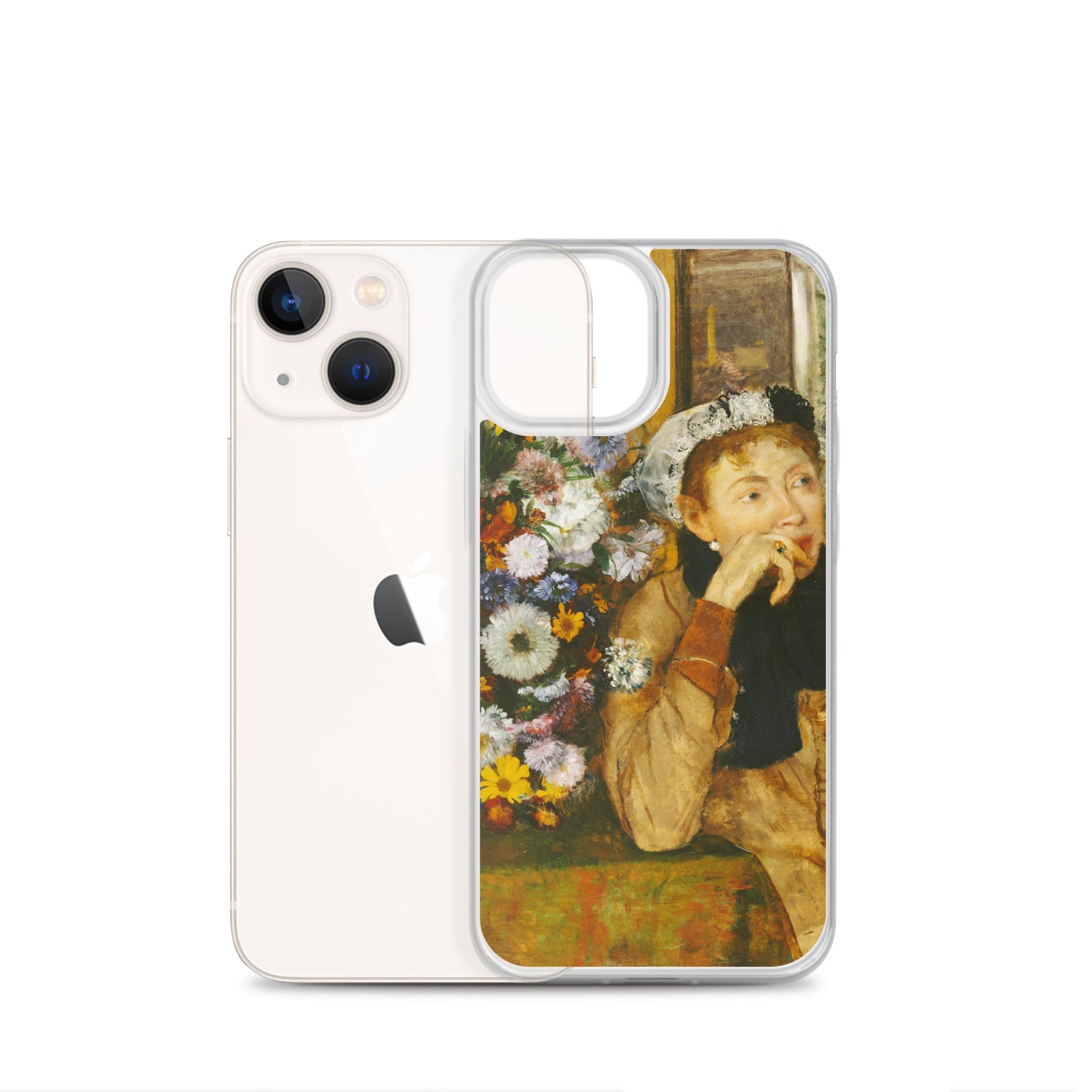 A Woman Seated beside a Vase of Flowers Clear Case for iPhone®