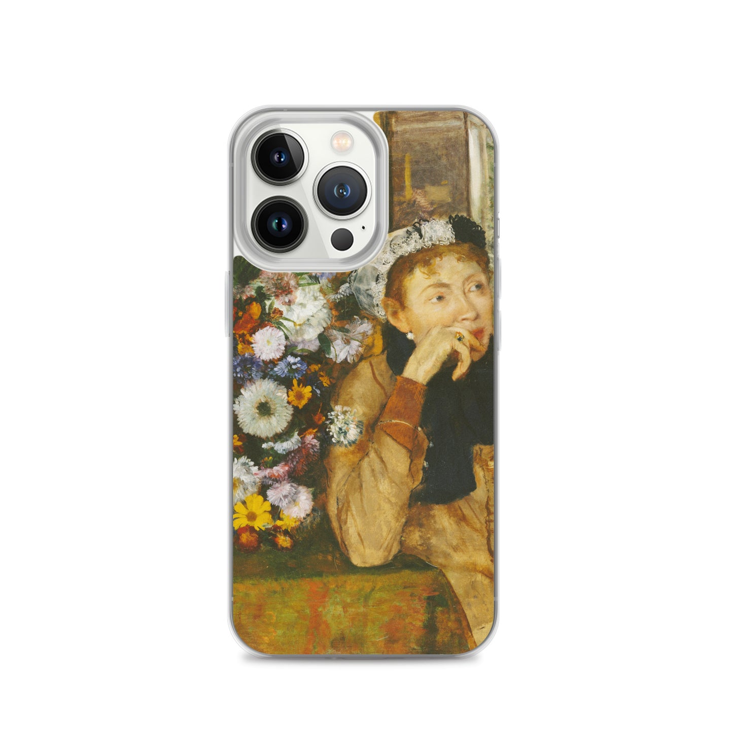 A Woman Seated beside a Vase of Flowers Clear Case for iPhone®