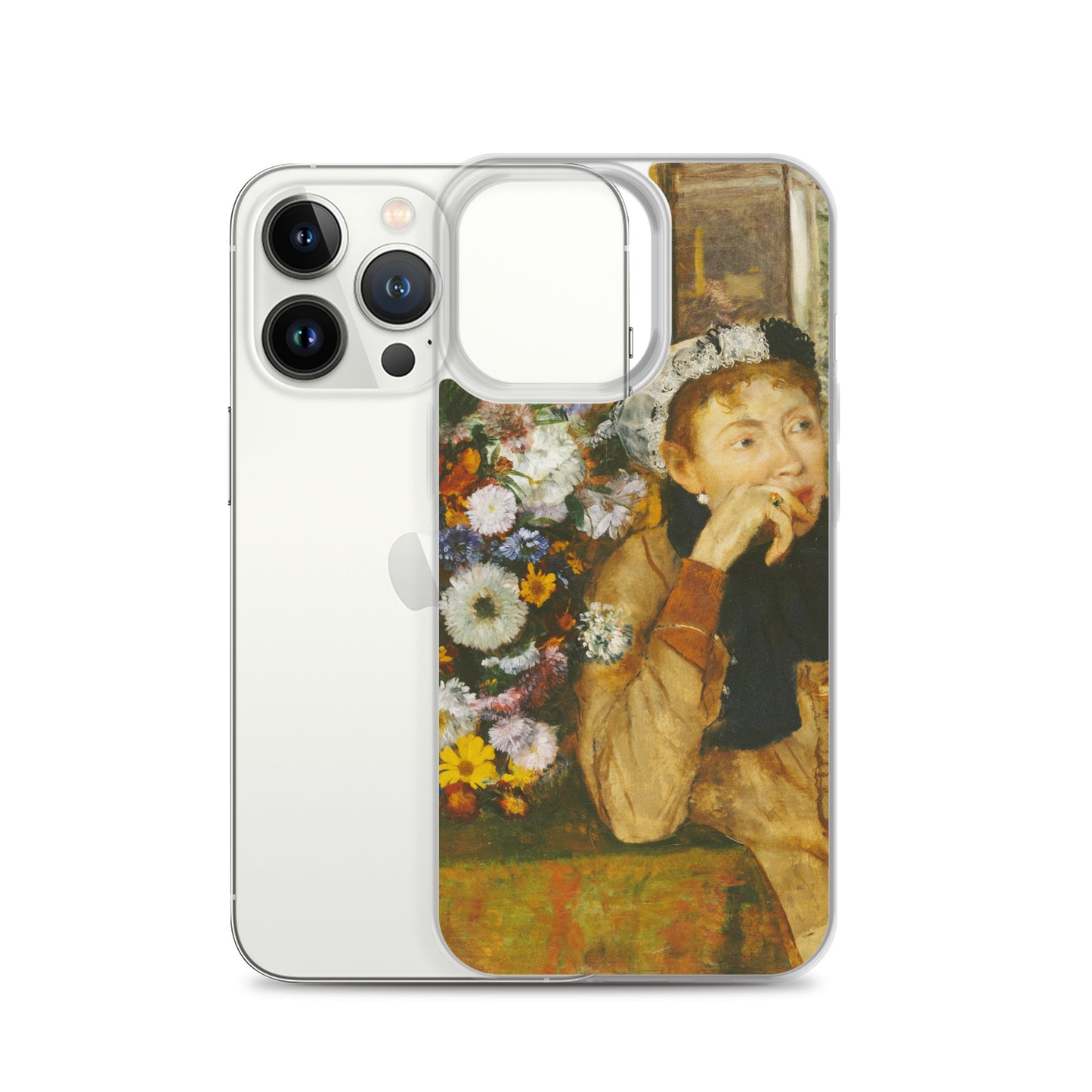 A Woman Seated beside a Vase of Flowers Clear Case for iPhone®