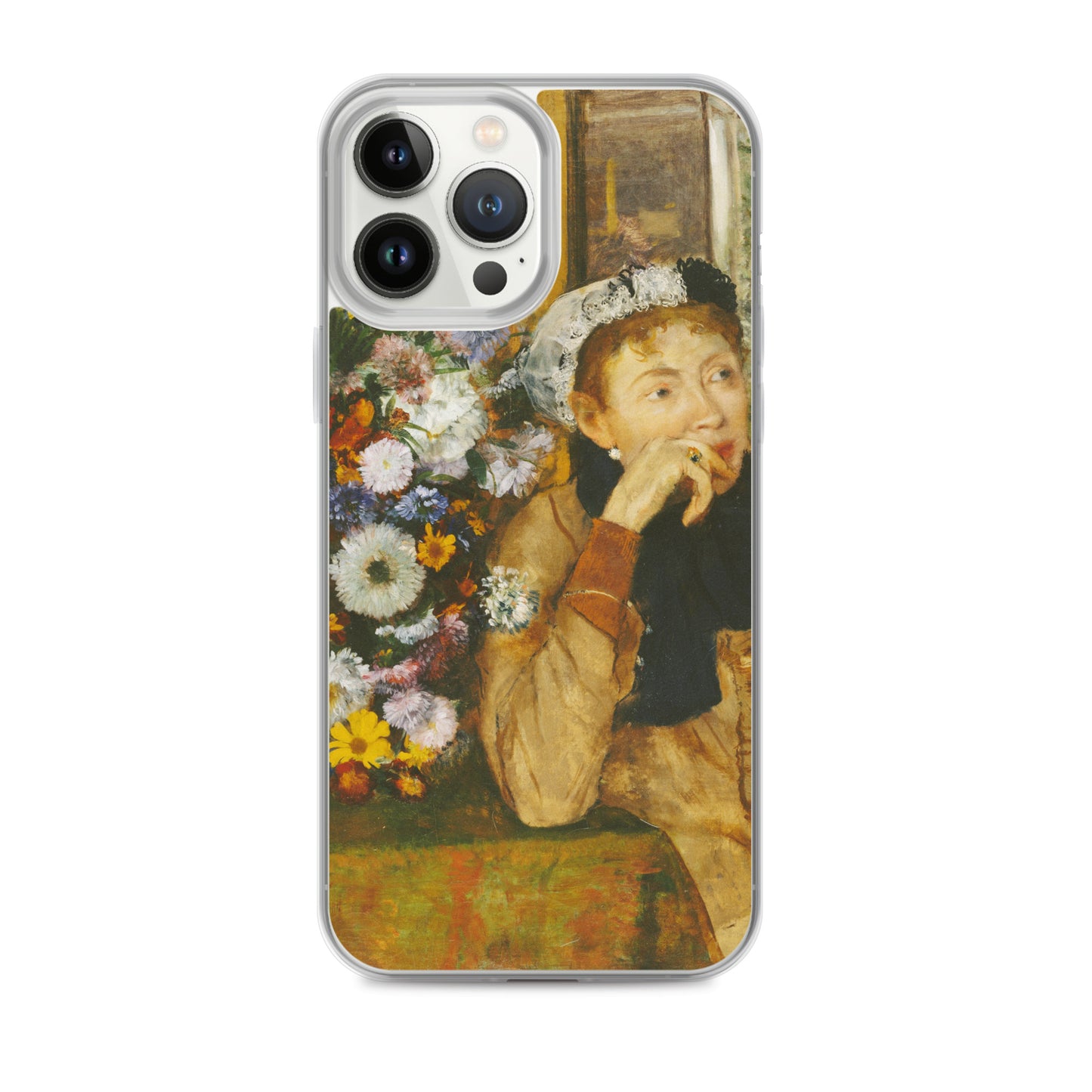 A Woman Seated beside a Vase of Flowers Clear Case for iPhone®