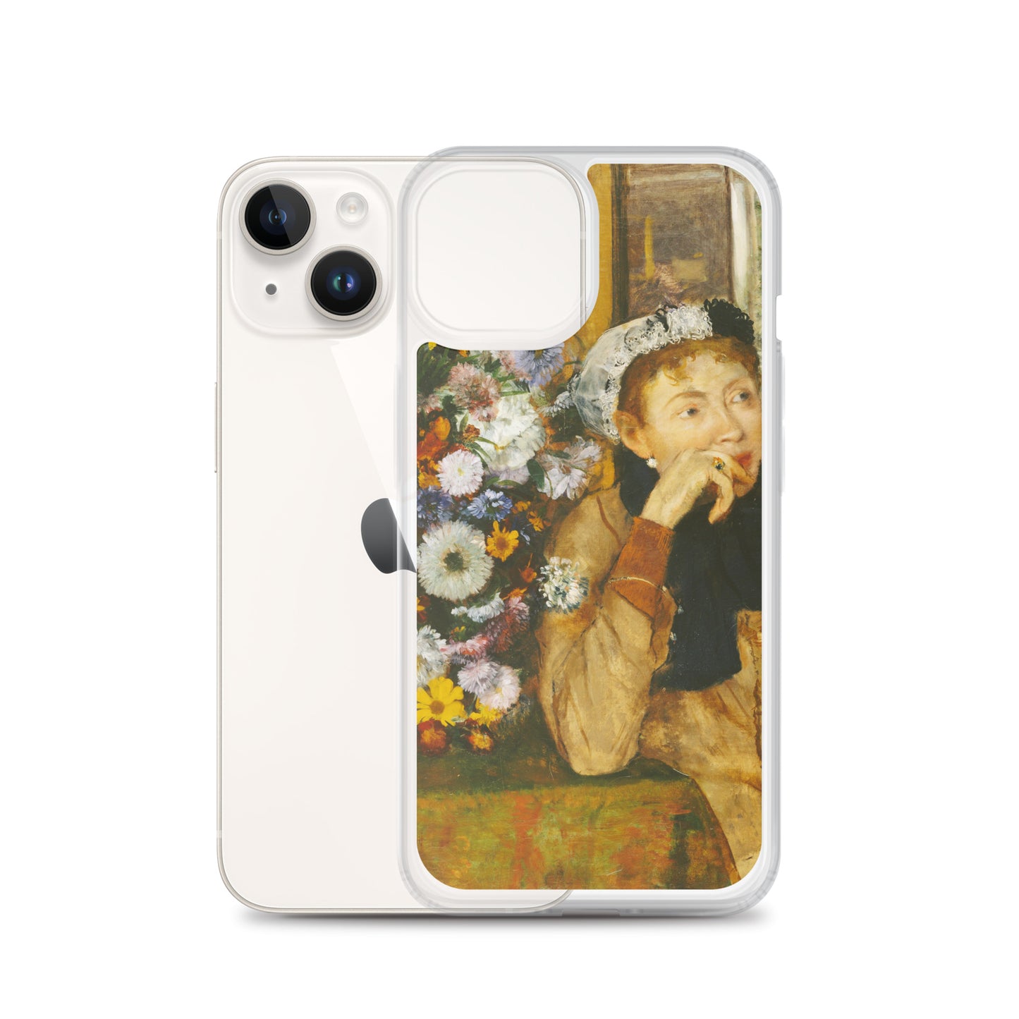 A Woman Seated beside a Vase of Flowers Clear Case for iPhone®