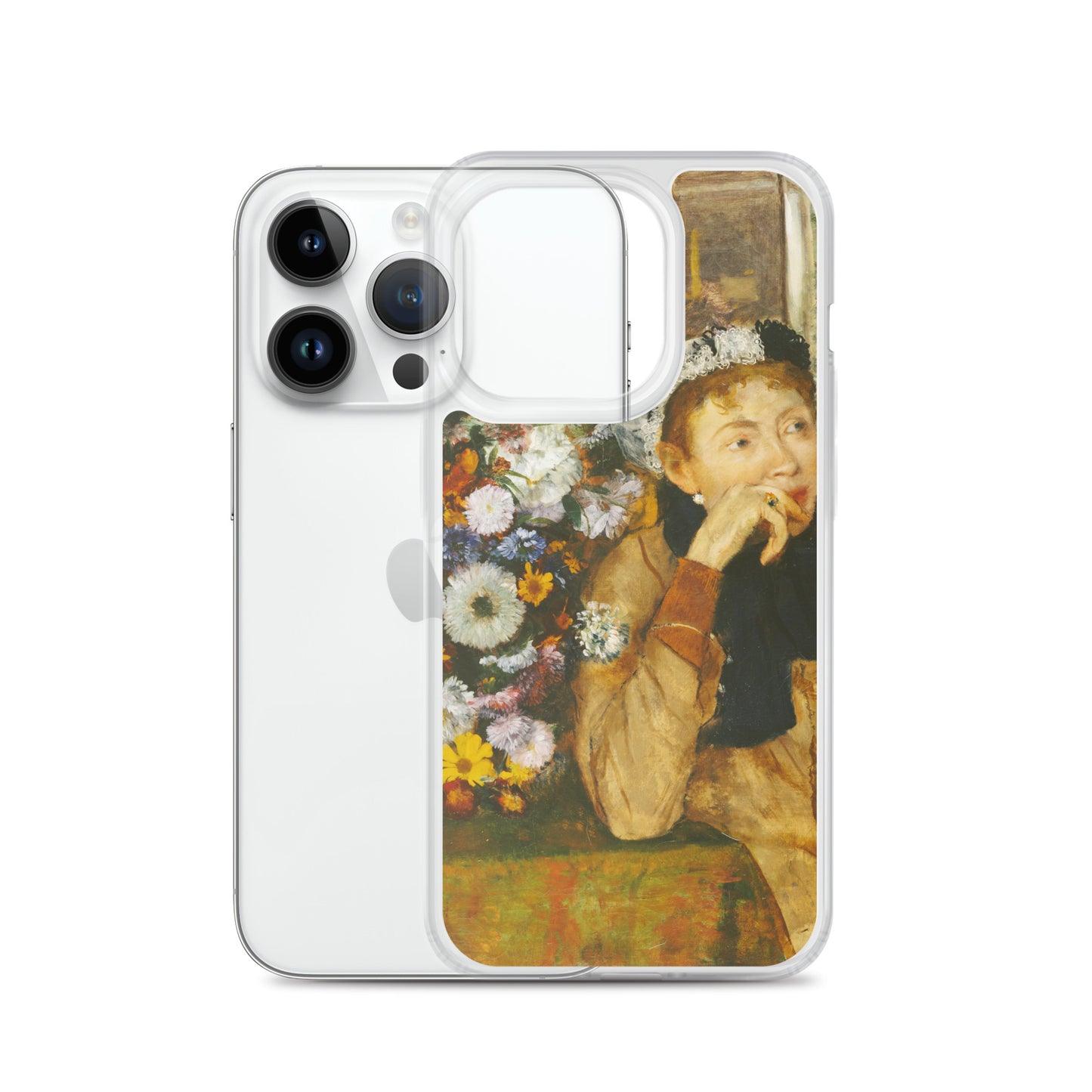 A Woman Seated beside a Vase of Flowers Clear Case for iPhone®