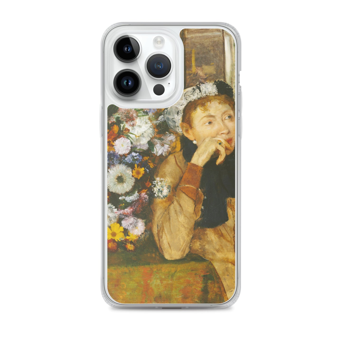 A Woman Seated beside a Vase of Flowers Clear Case for iPhone®