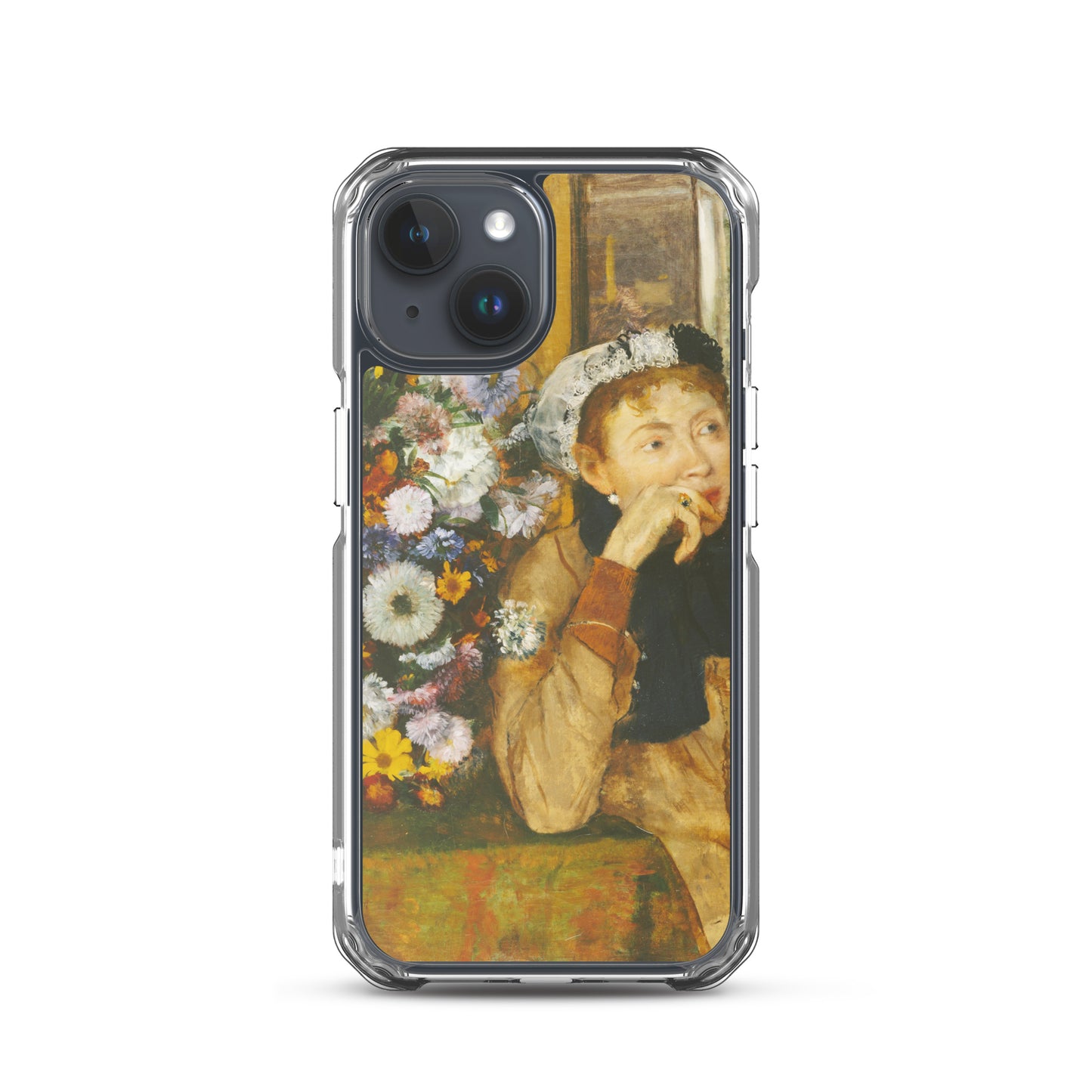 A Woman Seated beside a Vase of Flowers Clear Case for iPhone®
