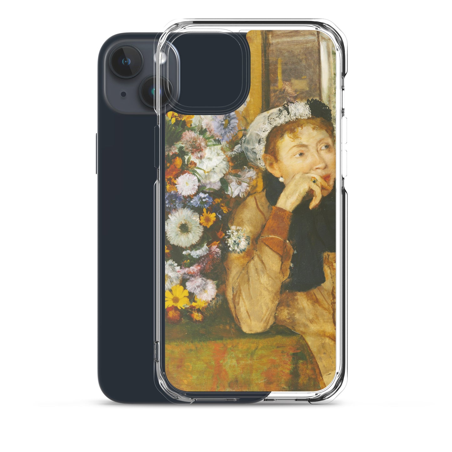 A Woman Seated beside a Vase of Flowers Clear Case for iPhone®