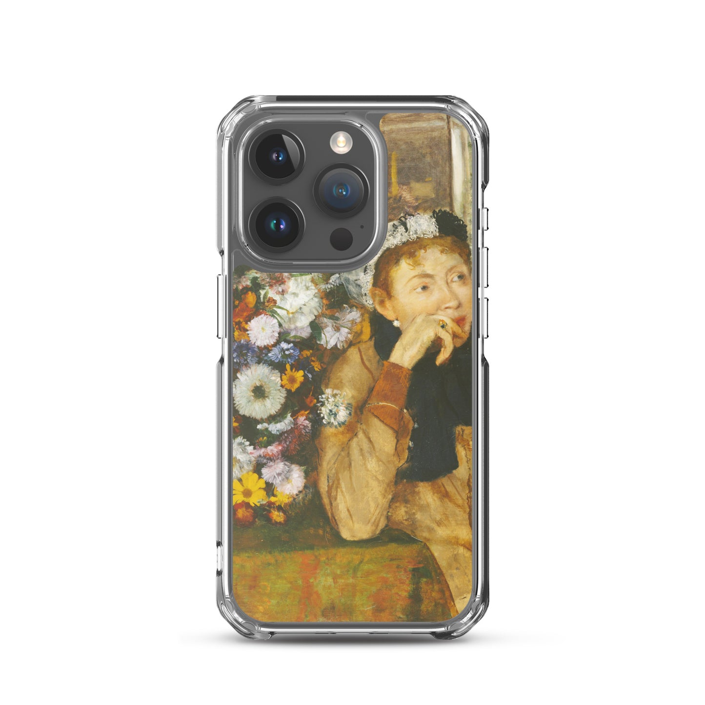A Woman Seated beside a Vase of Flowers Clear Case for iPhone®