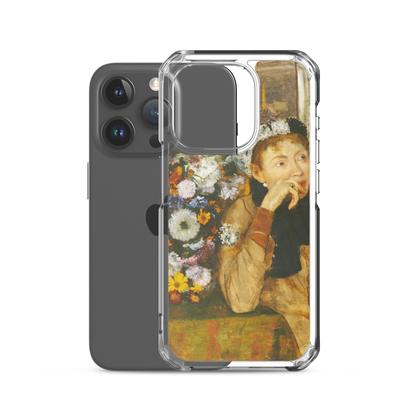 A Woman Seated beside a Vase of Flowers Clear Case for iPhone®