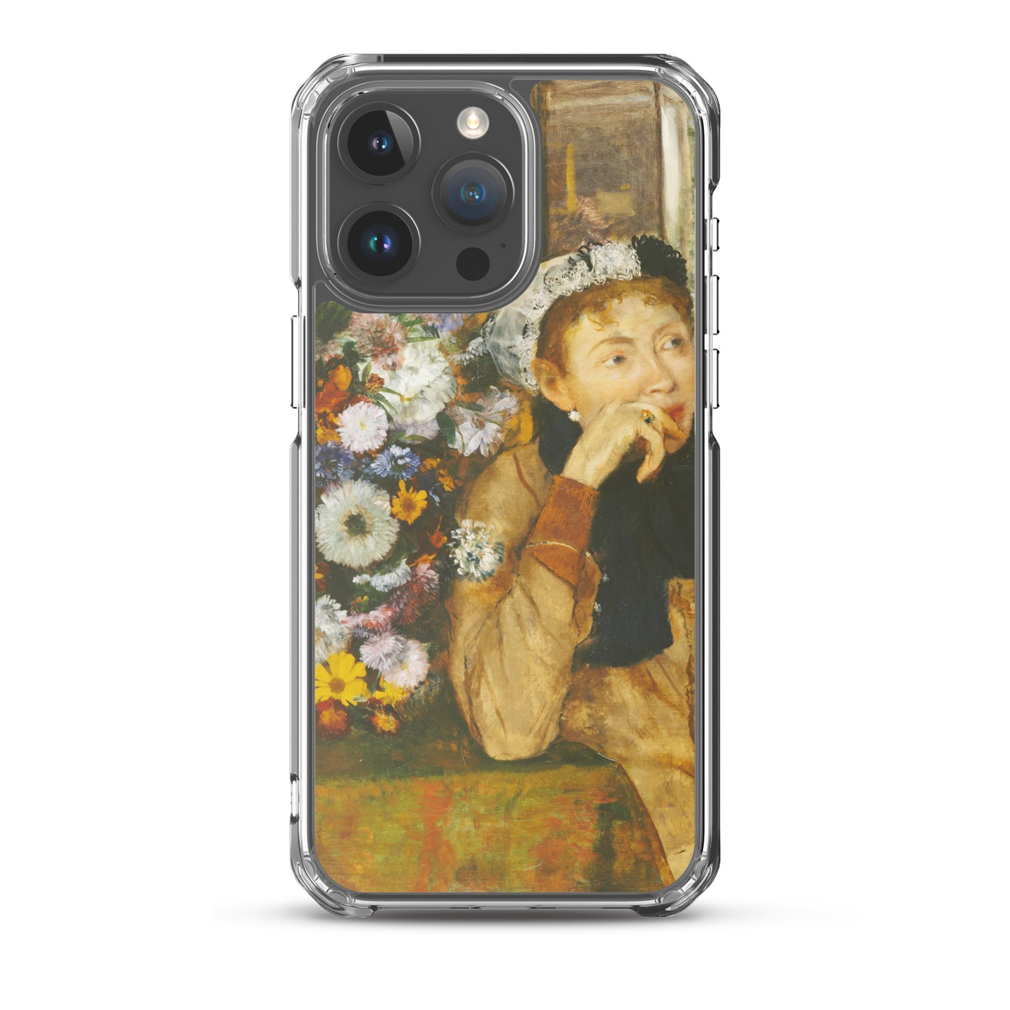 A Woman Seated beside a Vase of Flowers Clear Case for iPhone®