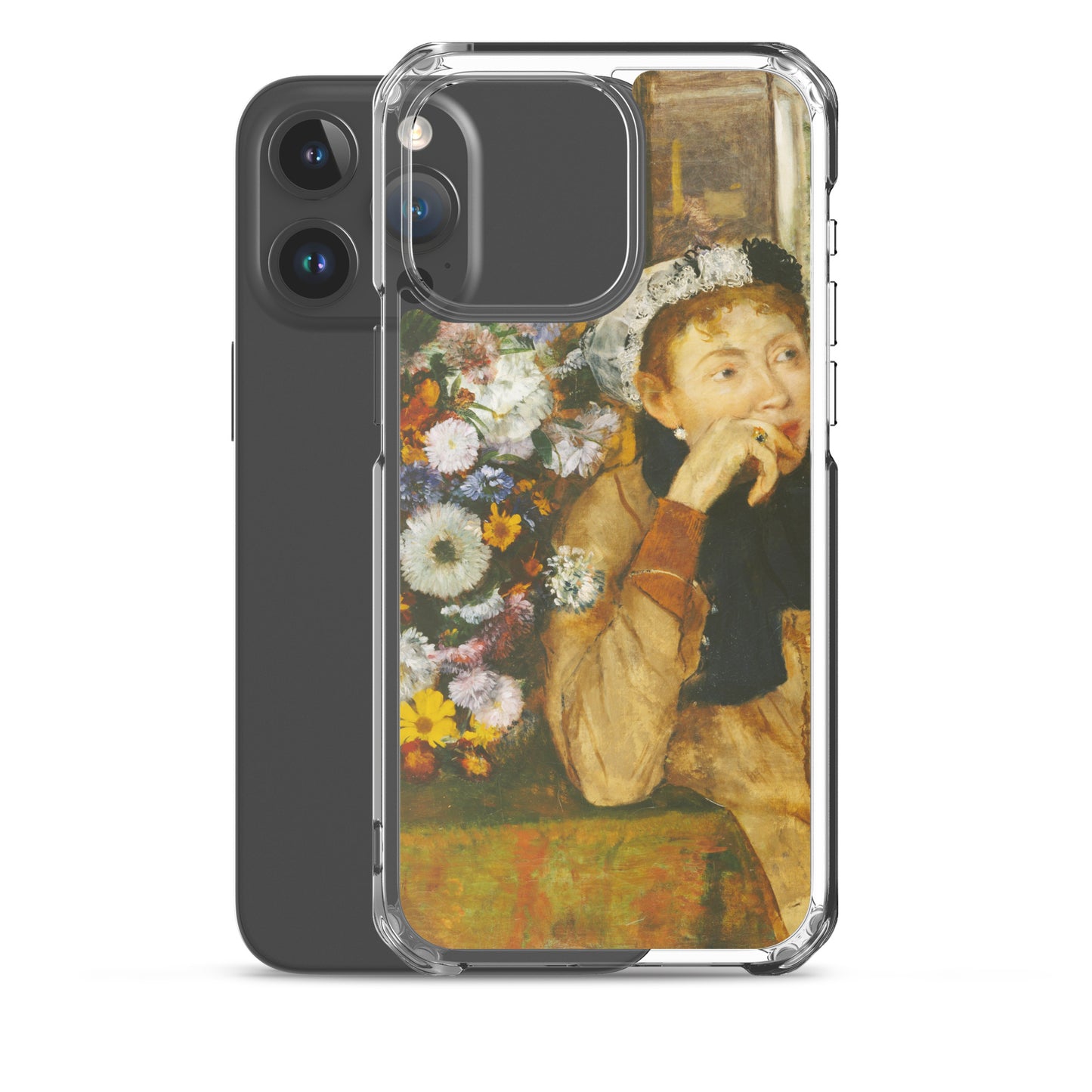 A Woman Seated beside a Vase of Flowers Clear Case for iPhone®