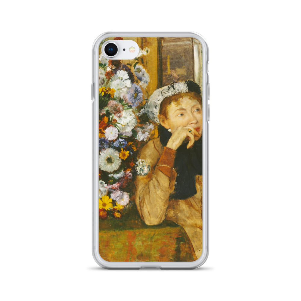 A Woman Seated beside a Vase of Flowers Clear Case for iPhone®