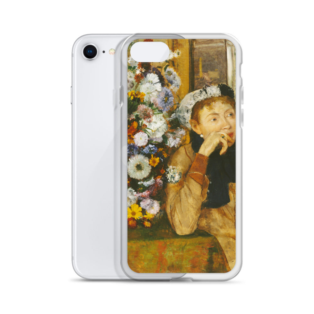 A Woman Seated beside a Vase of Flowers Clear Case for iPhone®