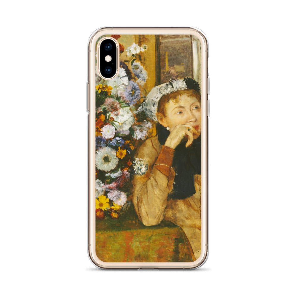 A Woman Seated beside a Vase of Flowers Clear Case for iPhone®