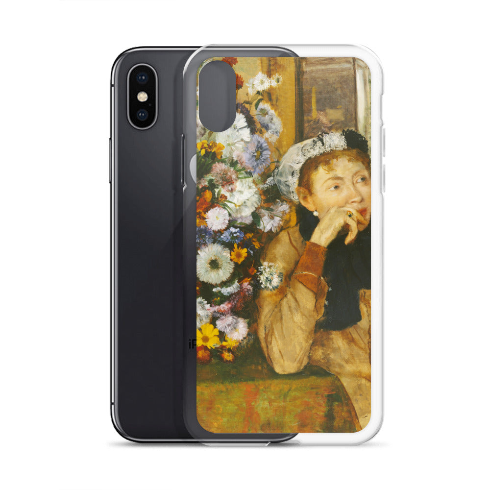 A Woman Seated beside a Vase of Flowers Clear Case for iPhone®