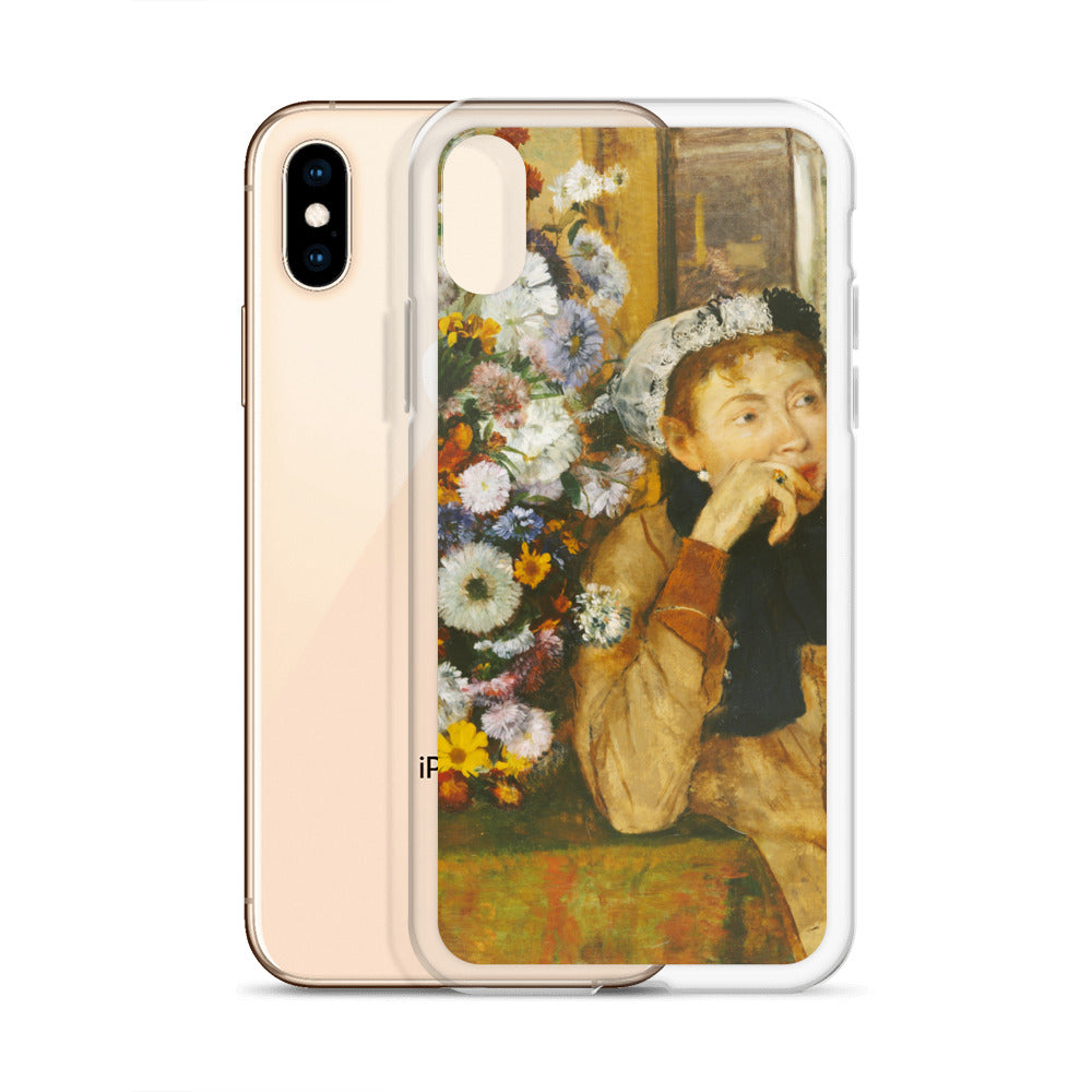 A Woman Seated beside a Vase of Flowers Clear Case for iPhone®