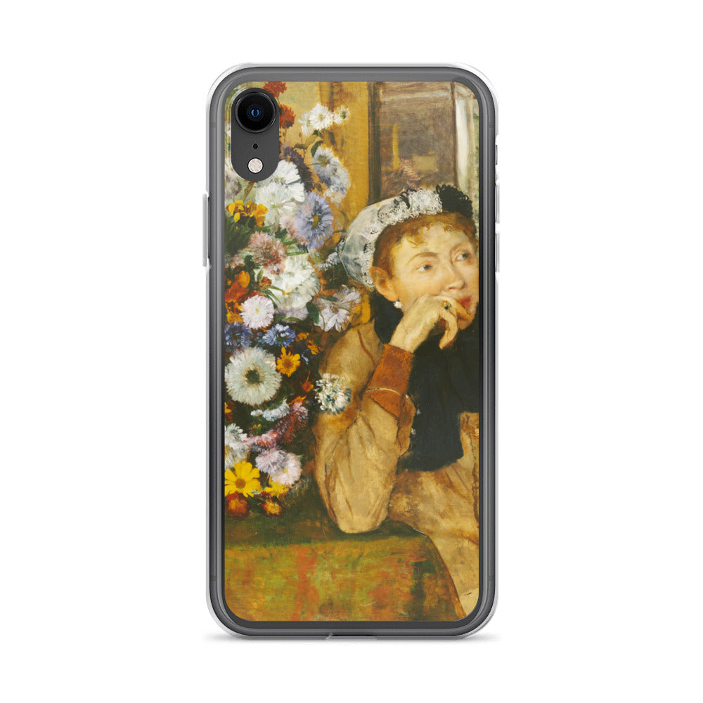 A Woman Seated beside a Vase of Flowers Clear Case for iPhone®