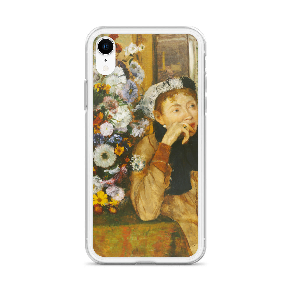 A Woman Seated beside a Vase of Flowers Clear Case for iPhone®