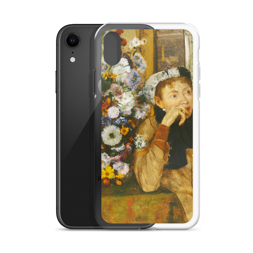 A Woman Seated beside a Vase of Flowers Clear Case for iPhone®