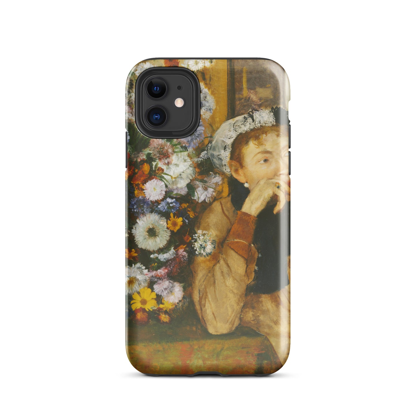 A Woman Seated beside a Vase of Flowers Edgar Degas Tough Case for iPhone®
