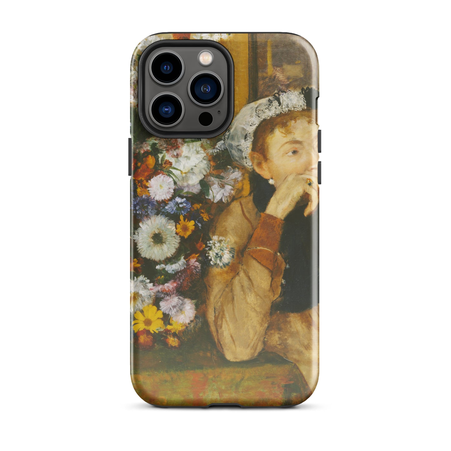 A Woman Seated beside a Vase of Flowers Edgar Degas Tough Case for iPhone®