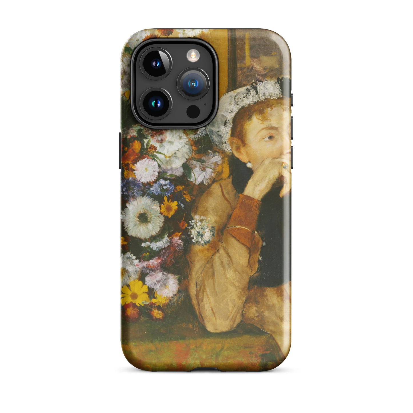 A Woman Seated beside a Vase of Flowers Edgar Degas Tough Case for iPhone®