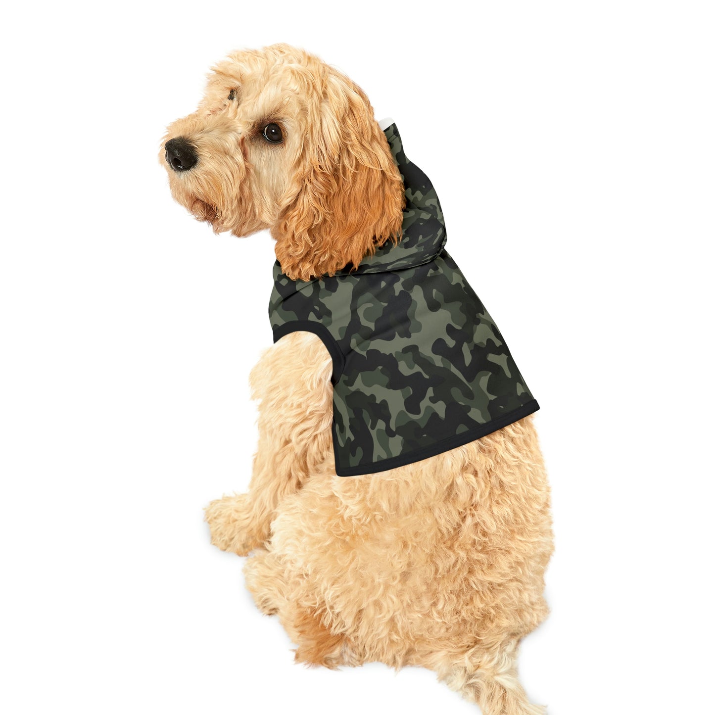 Dog Hoodie Sweater, Camouflage Dark Green - Comfortable Dog Clothes