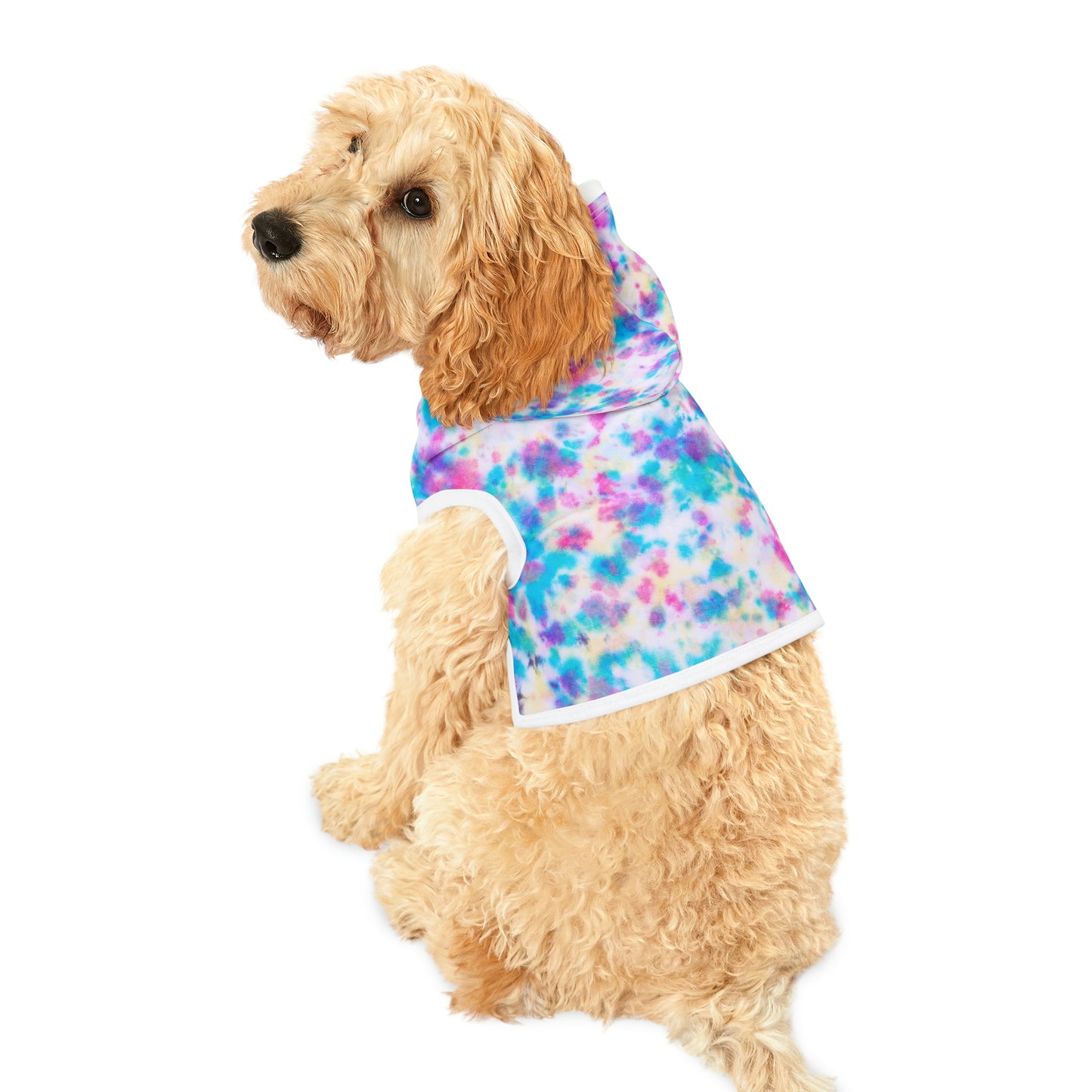 Dog Hoodie Sweater, Tie Dye Blue/Red - Comfortable Dog Clothes