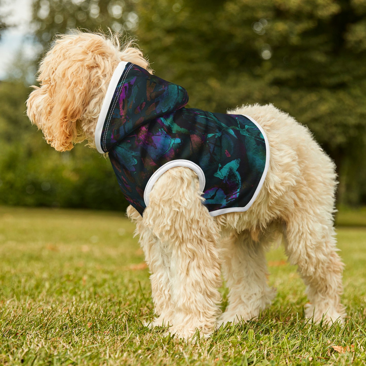 Dog Hoodie Sweater, Tie Dye Green - Comfortable Dog Clothes