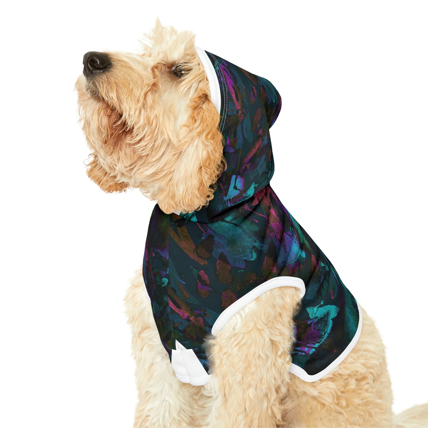 Dog Hoodie Sweater, Tie Dye Green - Comfortable Dog Clothes
