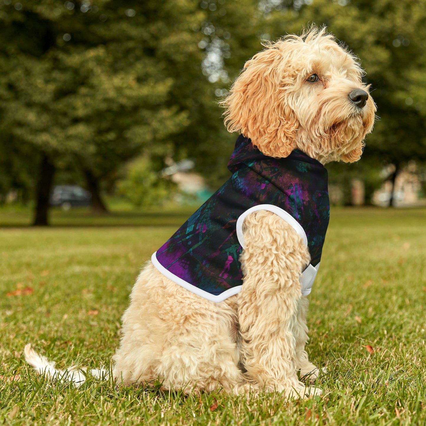 Dog Hoodie Sweater, Tie Dye Green - Comfortable Dog Clothes