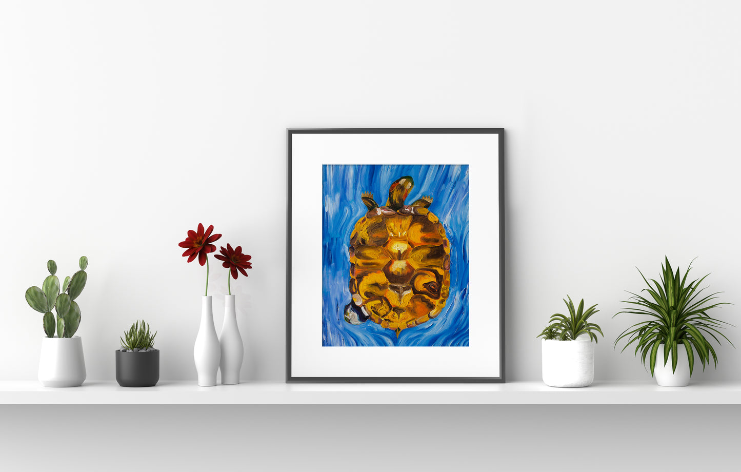 Tortuga (Red-eared Slider Turtle) Art Print