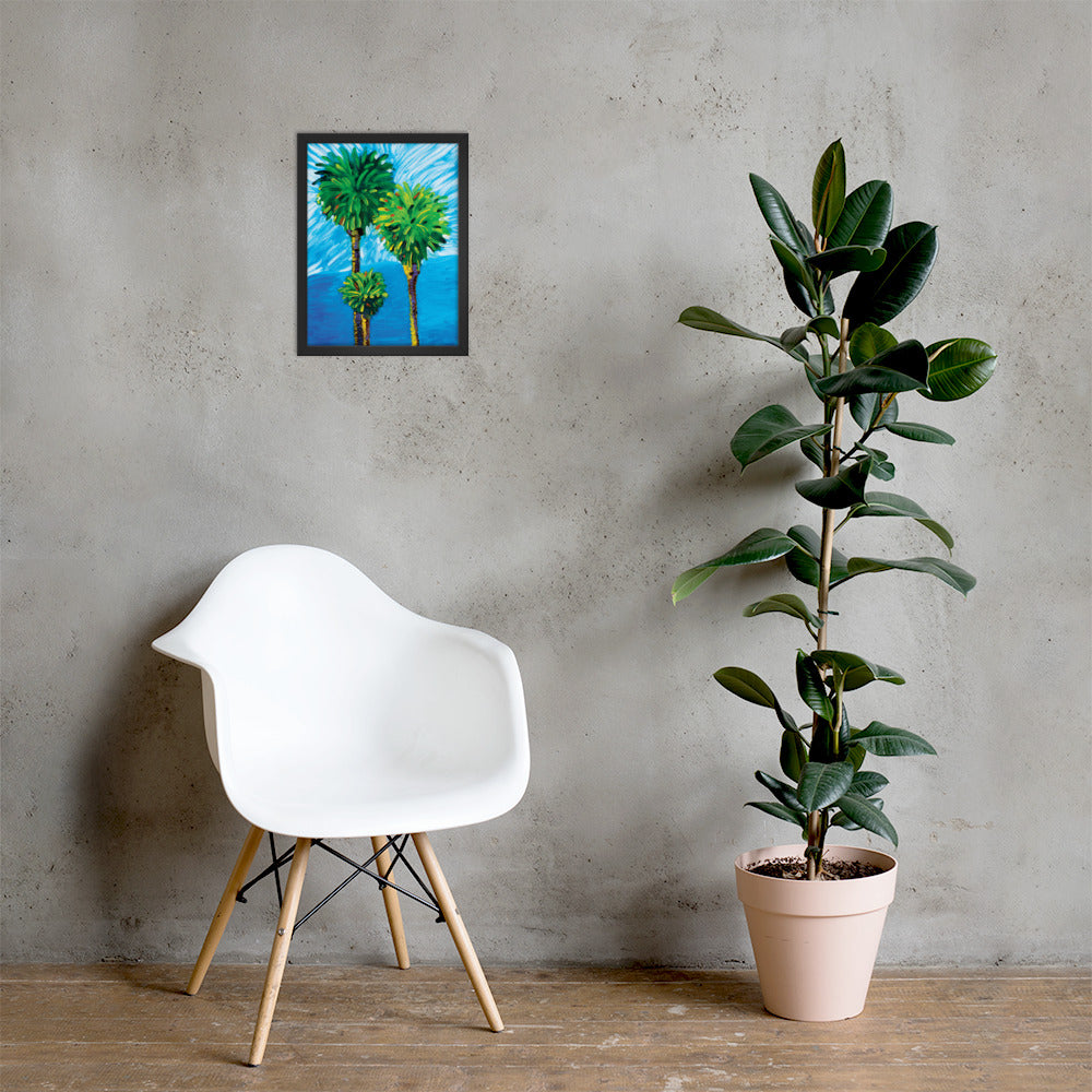 L.A. Palm Trees Framed Art Print