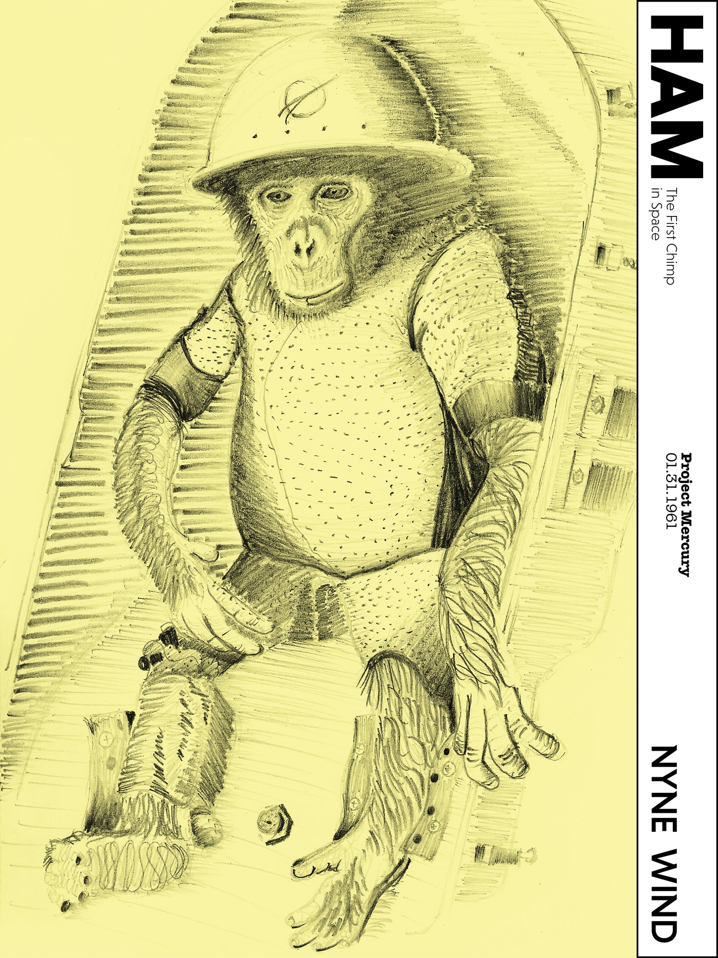 Ham the First Chimp in Space Short-Sleeve Unisex T-Shirt