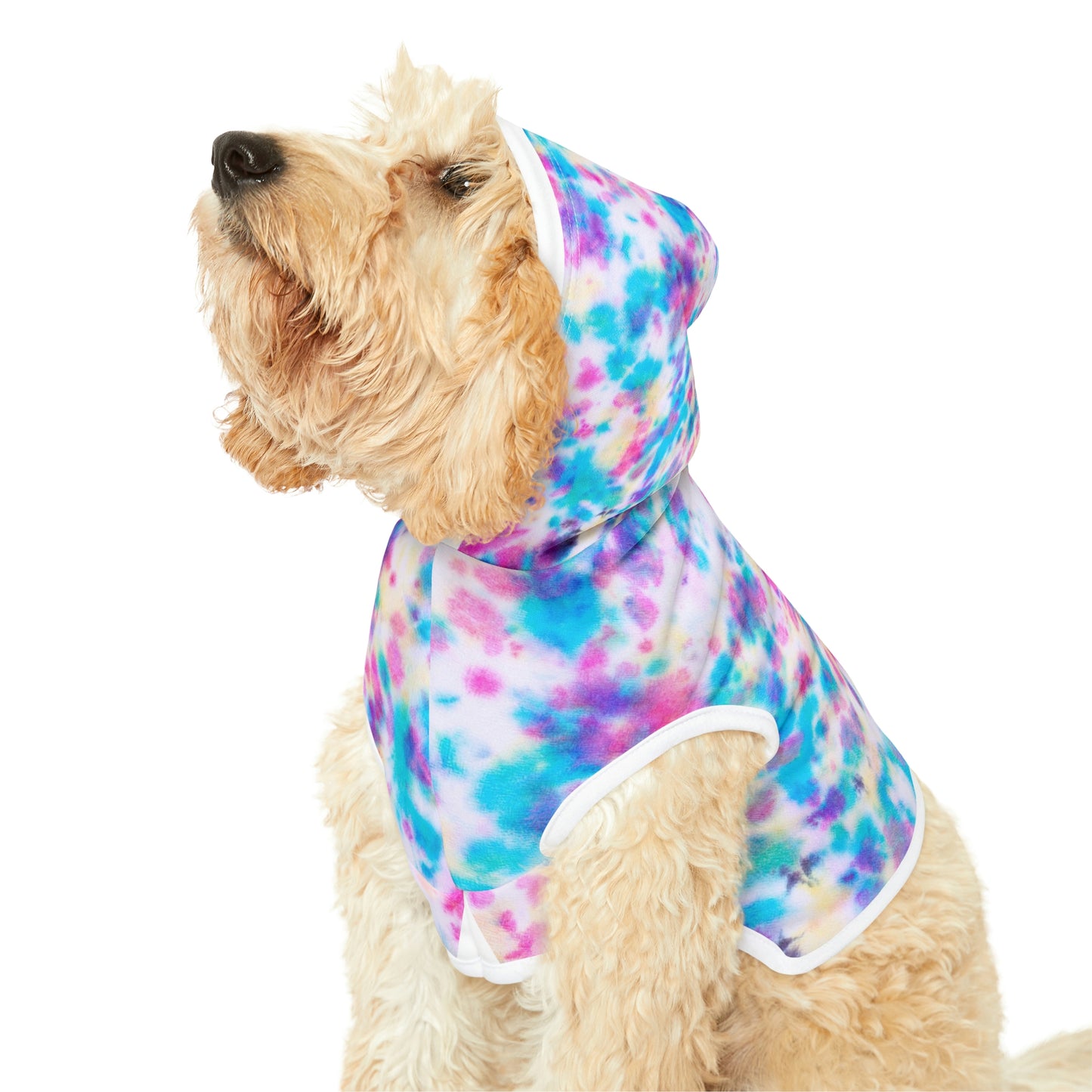 Dog Hoodie Sweater, Tie Dye Blue/Red - Comfortable Dog Clothes