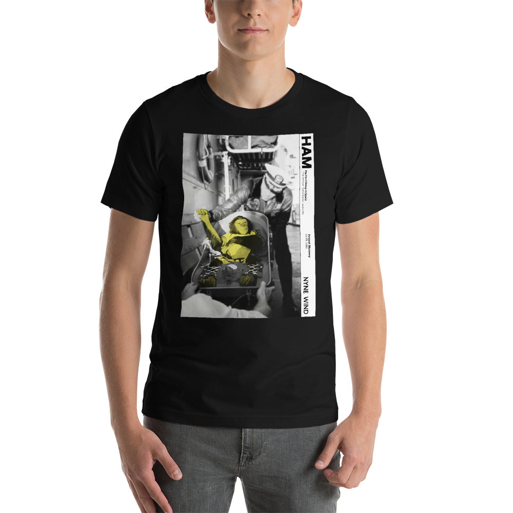 Ham the First Chimp in Space "Hand Shake" T-Shirt