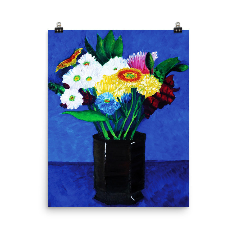 Bouquet of Flowers in a Vase Framed Art Print