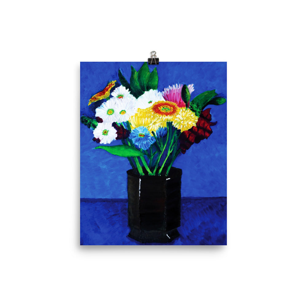 Bouquet of Flowers in a Vase Framed Art Print