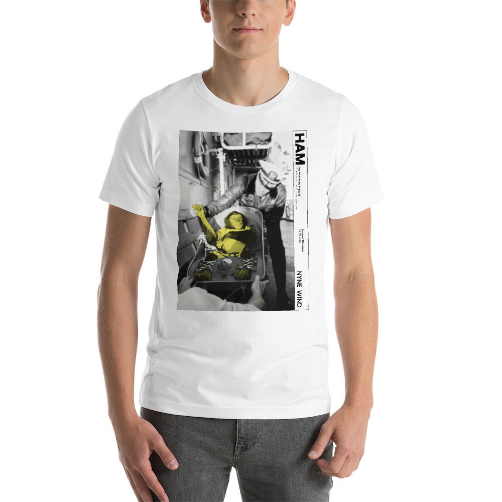 Ham the First Chimp in Space "Hand Shake" T-Shirt