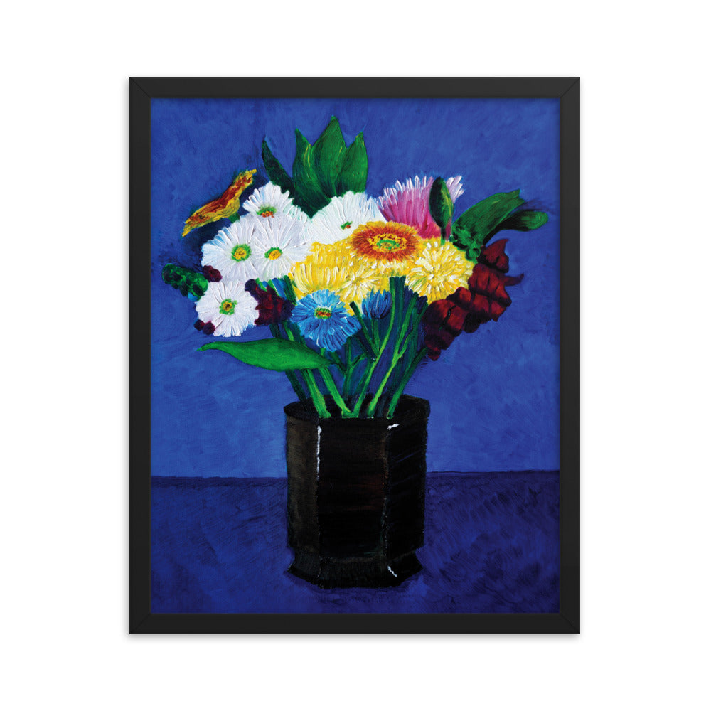 Bouquet of Flowers in a Vase Framed Art Print