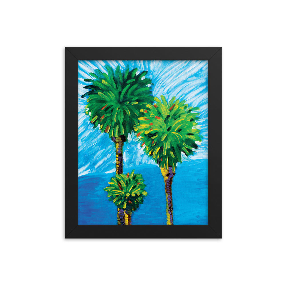 L.A. Palm Trees Framed Art Print